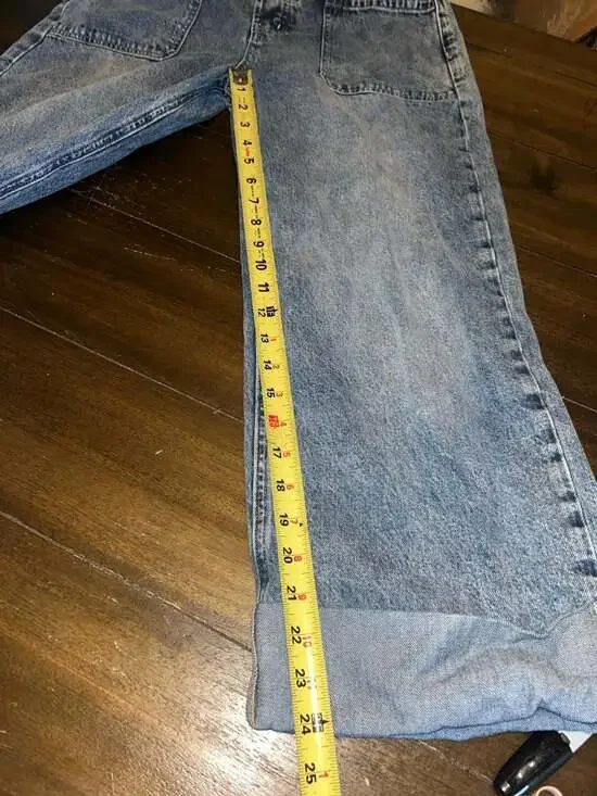 Altar'd State High Rise Wide Leg Patch Pocket Jeans Size 28 - Picture 4 of 7